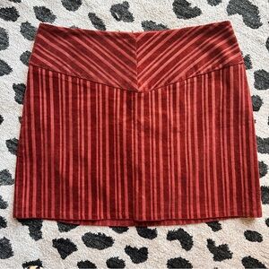 Stretchy Corduroy Rust Mini Skirt by Forever 21  Size: OX (16)